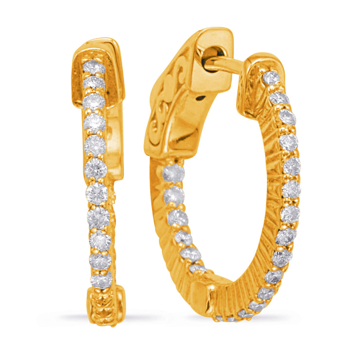 0.70 Inch Securehinge Hoop Earring - E7973YG