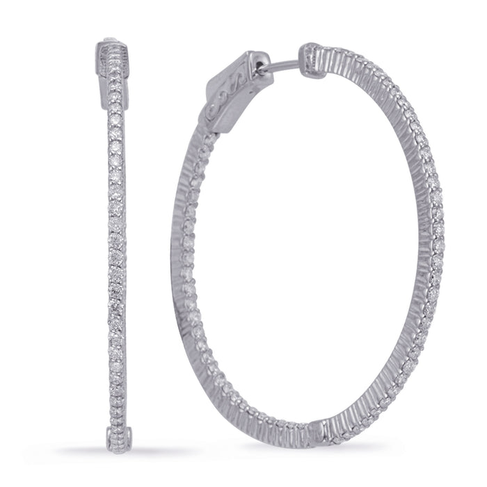 1.5 Inch Securehinge Hoop Earring - E7975WG