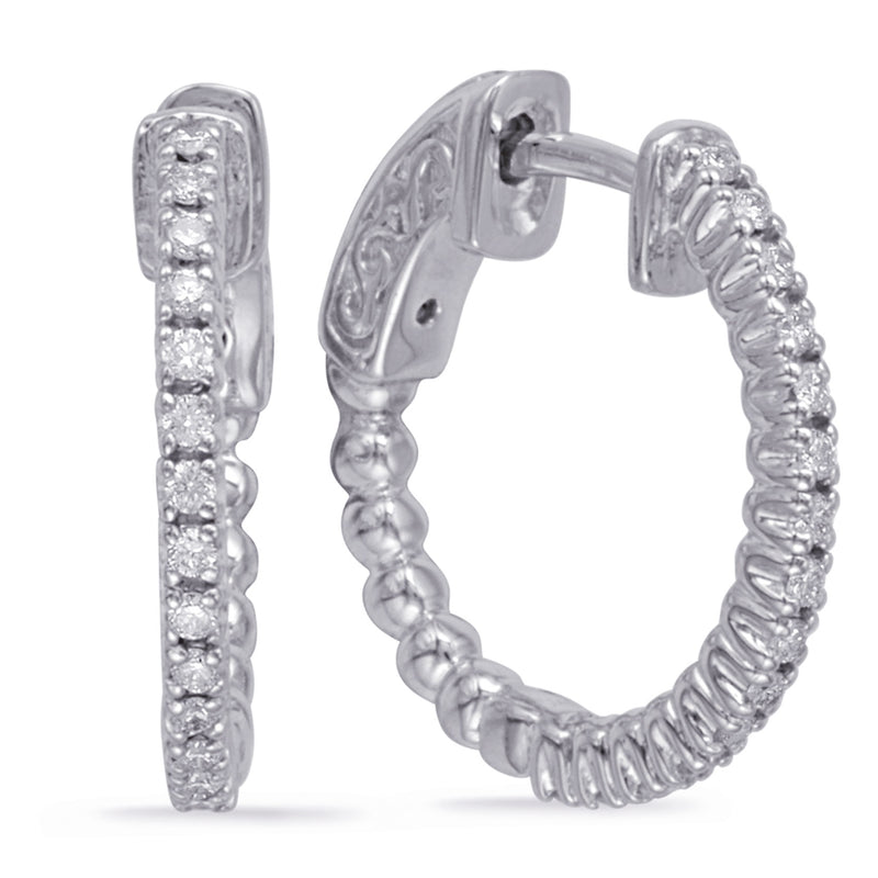 0.75 Inch Securehinge Hoop Earring - E7990WG