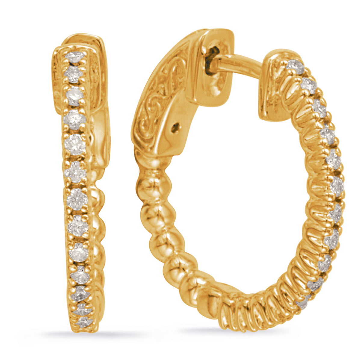 0.75 Inch Securehinge Hoop Earring - E7990YG