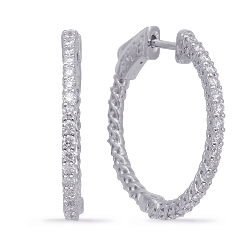 1 Inch Securehinge Hoop Earring - E7994WG