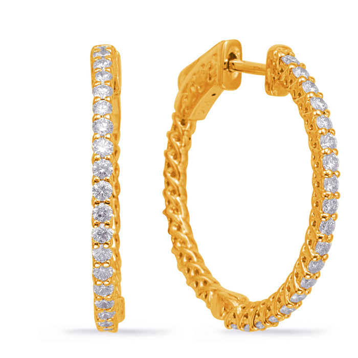 1 Inch Securehinge Hoop Earring - E7994YG