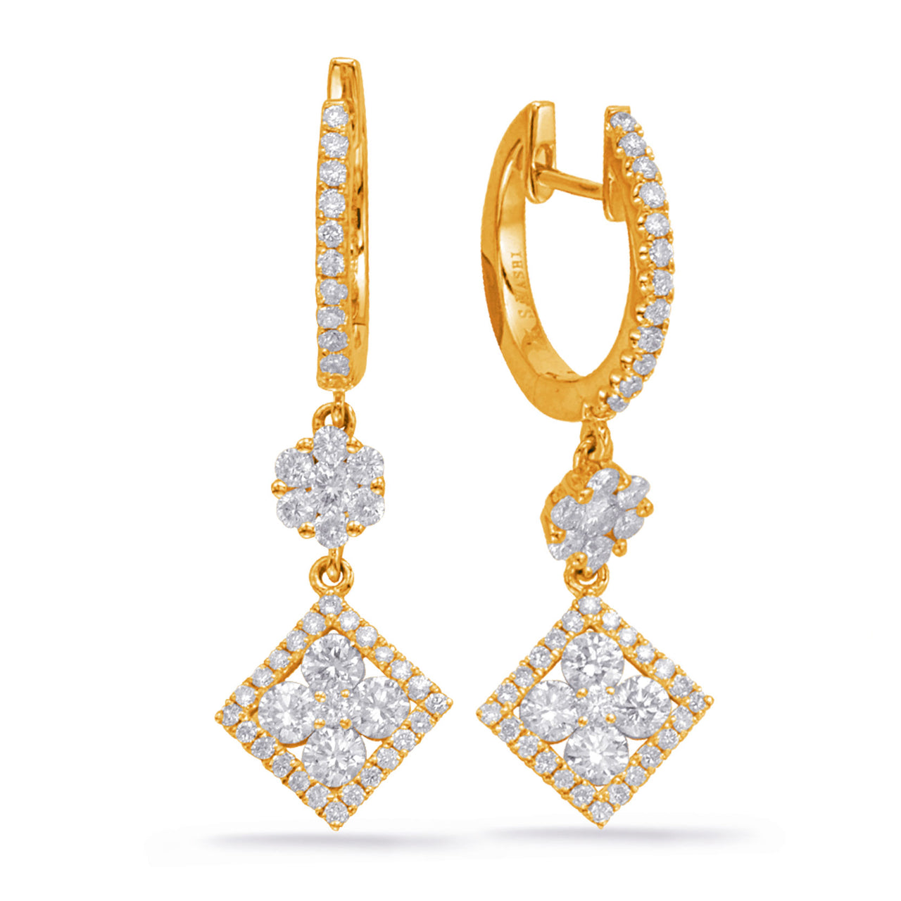 Yellow Gold Diamond Earring - E7997YG