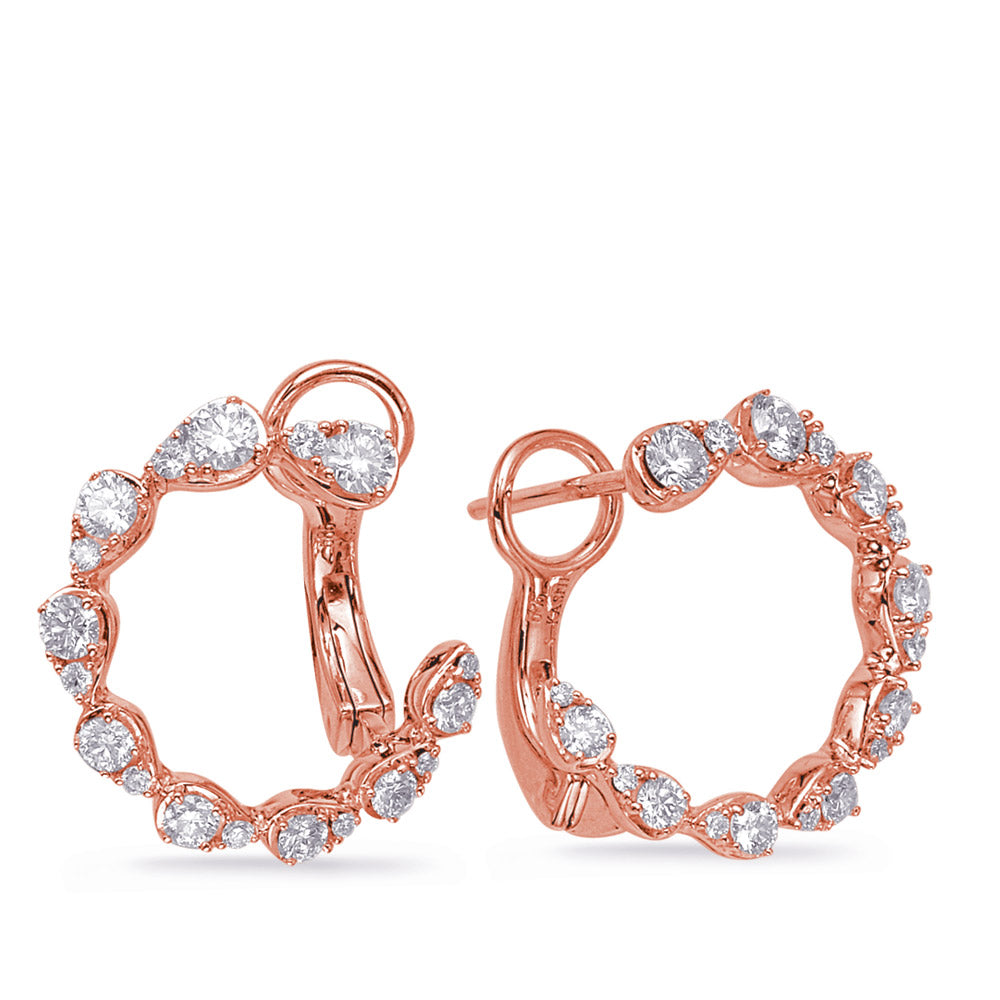 Rose Gold Diamond Earring - E8002RG