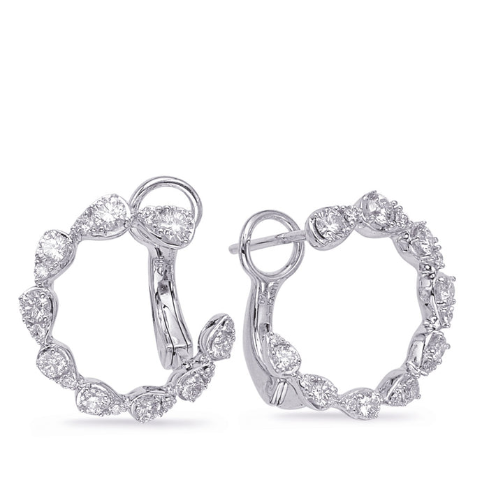 White Gold Diamond Earring - E8002WG