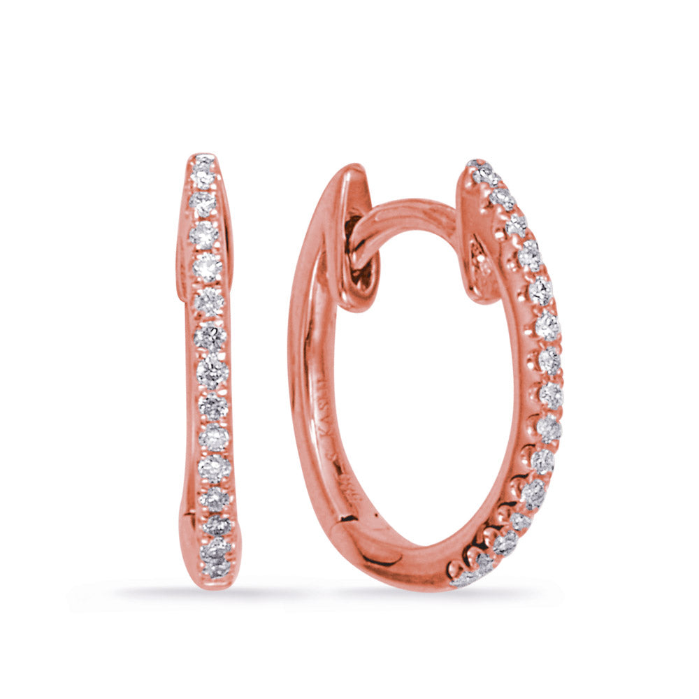 Rose Gold Huggie Earring - E8003RG