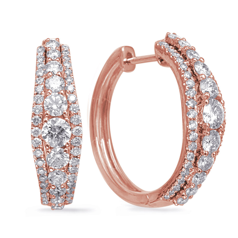 Rose Gold Diamond Earring - E8012RG