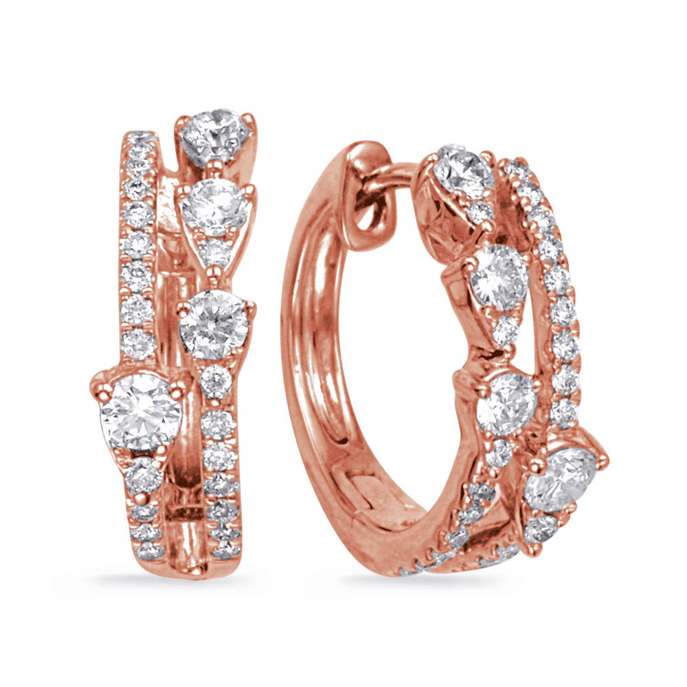 Rose Gold Diamond Earring - E8013RG