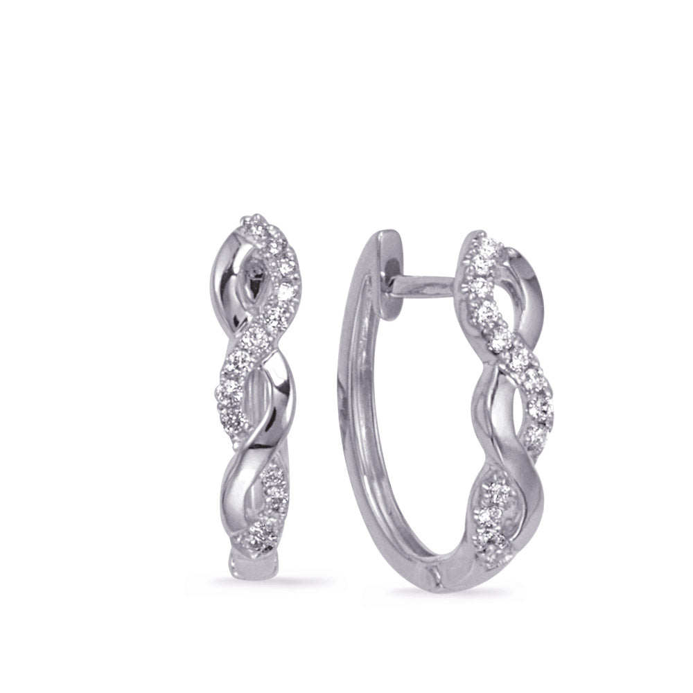 White Gold Diamond Earring - E8025WG