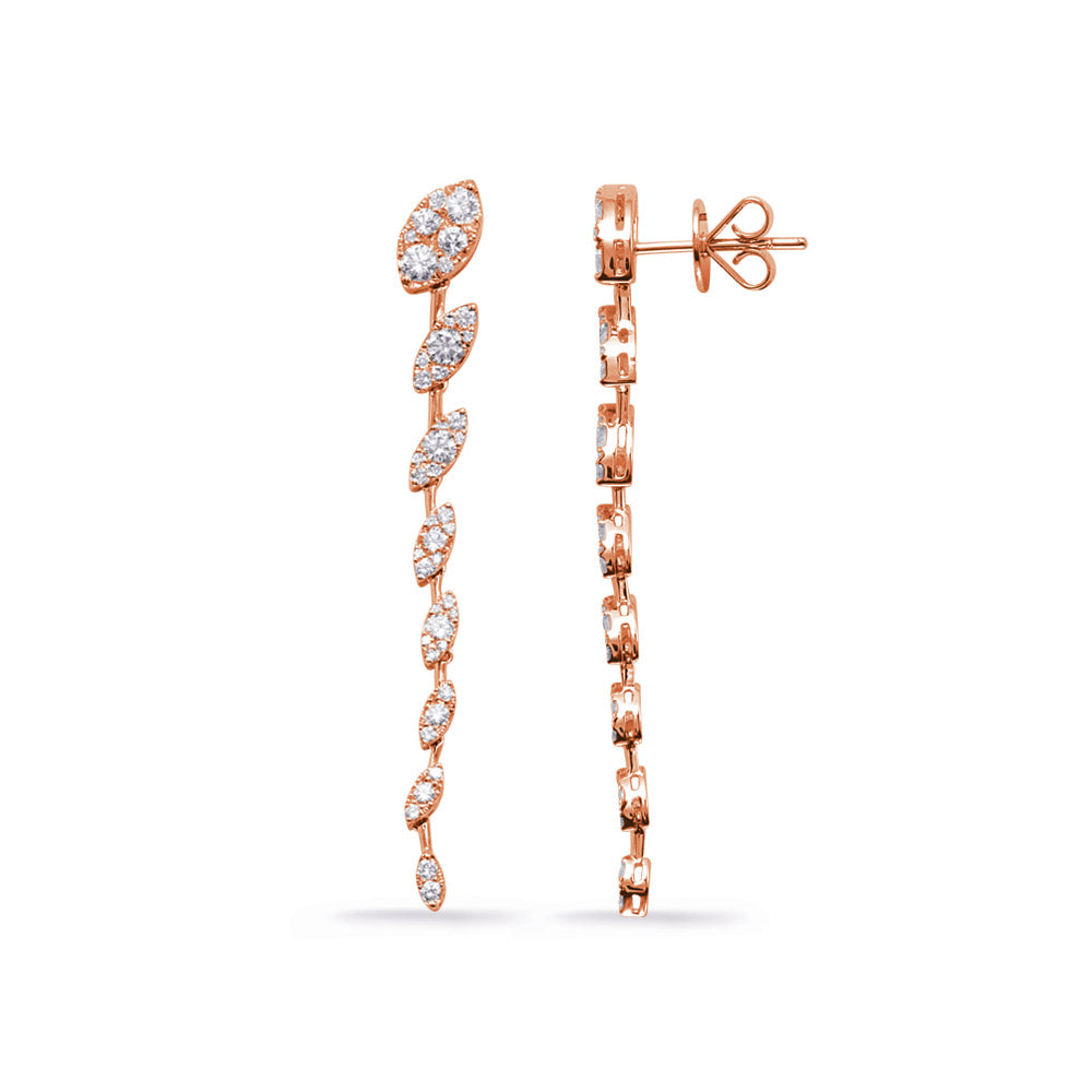 Rose Gold Diamond Fashion Earring - E8026RG