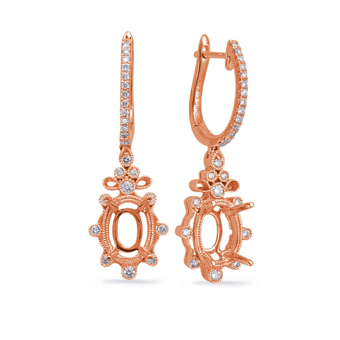 Rose Gold Diamond Earring - E8030-6X4MOVRG