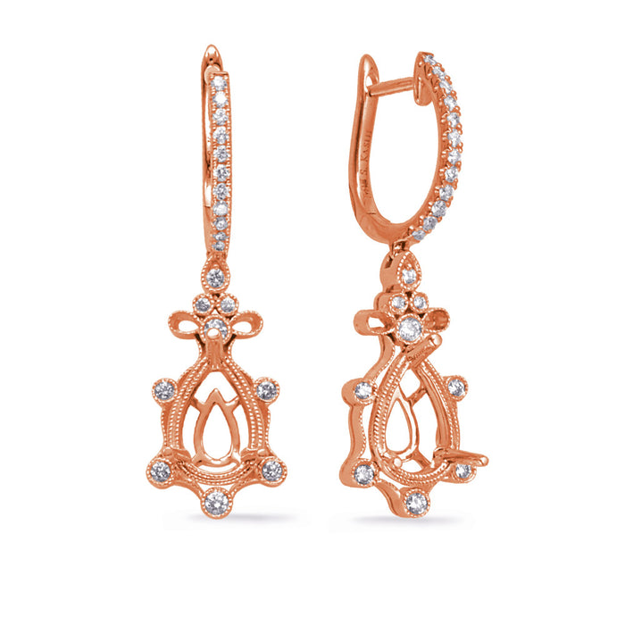 Rose Gold Diamond Earring - E8031-6X4MPSRG