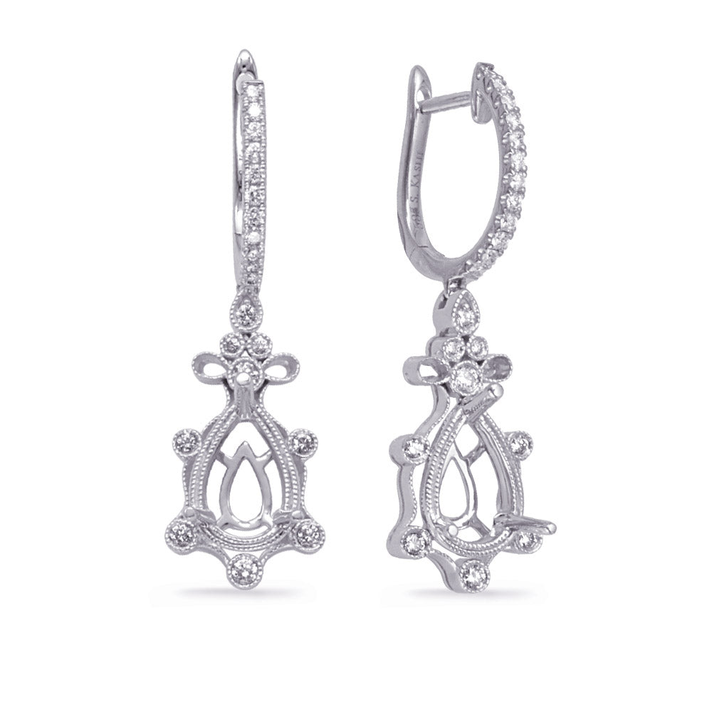 White Gold Diamond Earring - E8031-6X4MPSWG