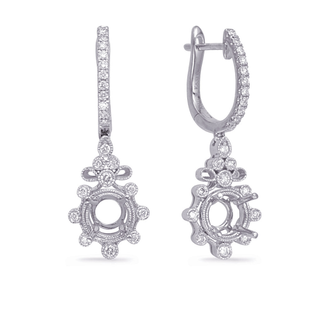 White Gold Diamond Earring  1/2ct - E8033-1WG