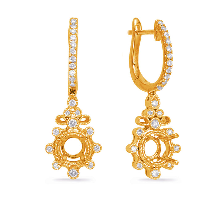 Yellow Gold Diamond Earring 1/2ct - E8033-1YG