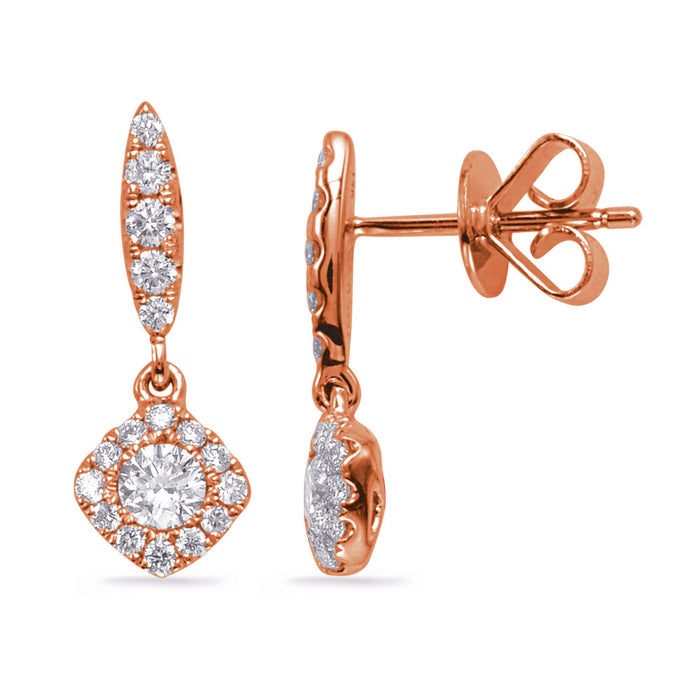 Rose Gold Diamond Earring - E8037RG