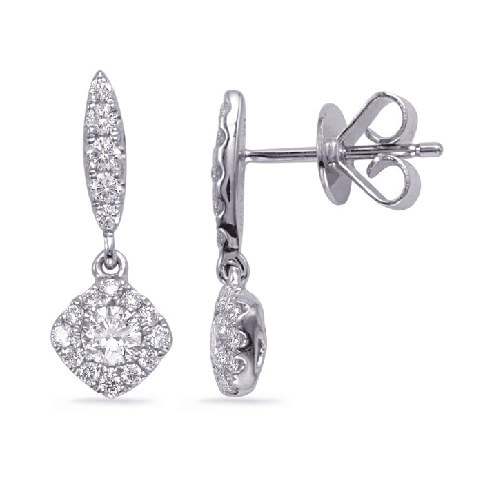 White Gold Diamond Earring - E8037WG