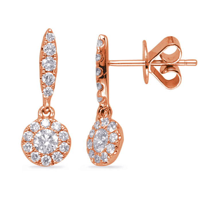 Rose Gold Diamond Earring - E8039RG