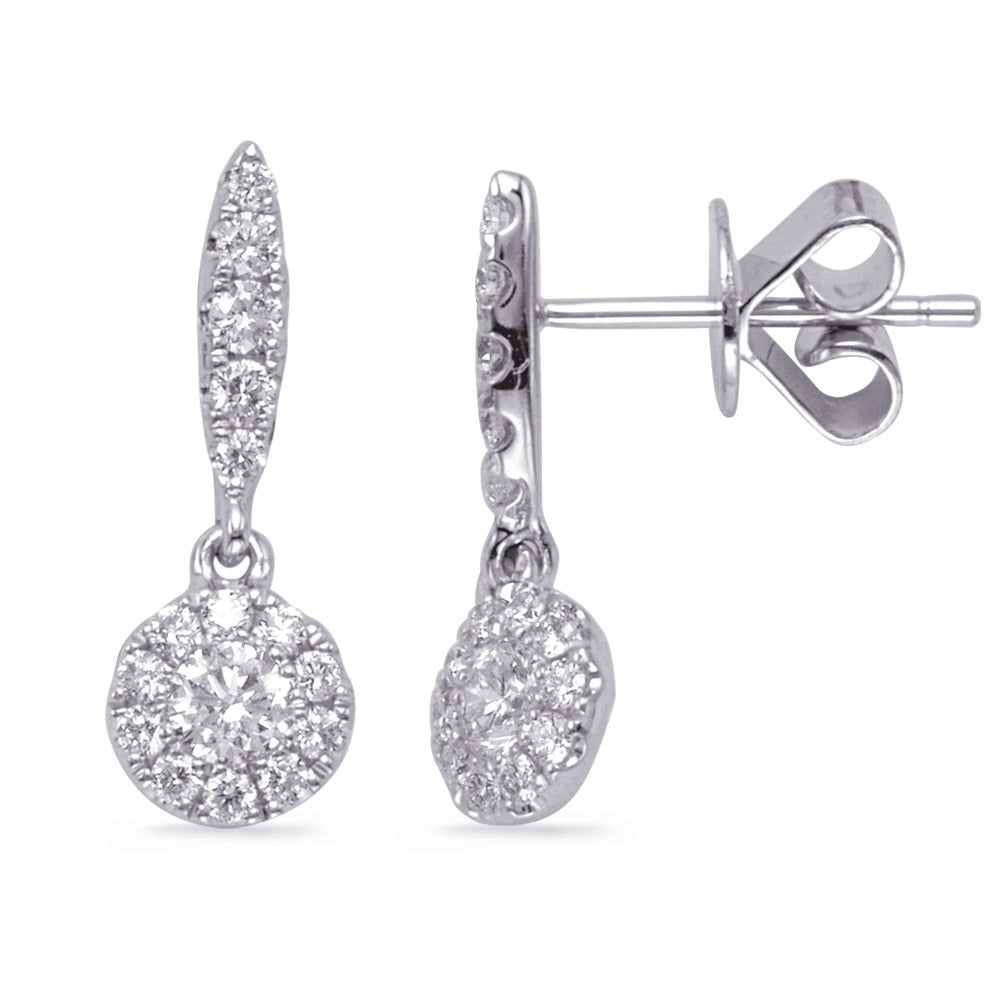 White Gold Diamond Earring - E8039WG