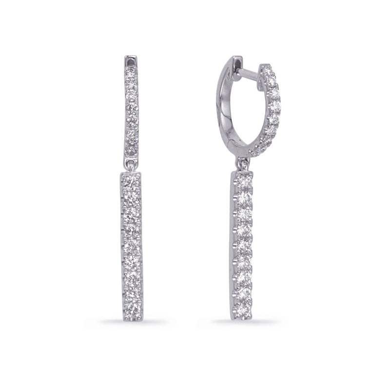 White Gold Diamond Earring - E8040WG