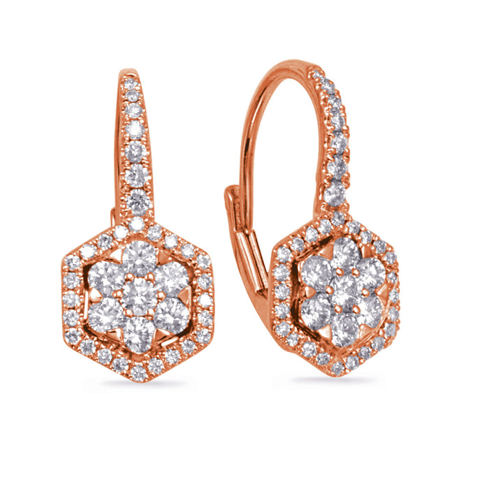 Rose Gold Diamond Earring - E8041RG