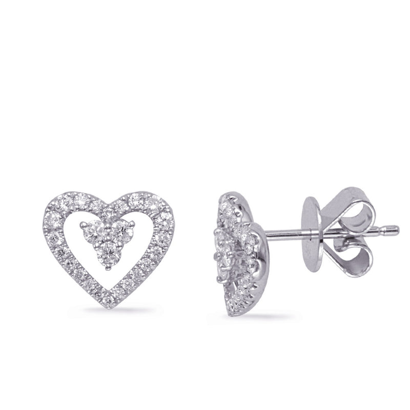 White Gold Diamond Earring - E8042WG