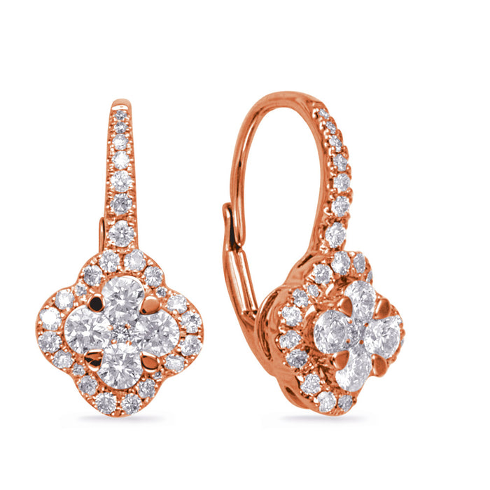 Rose Gold Diamond Earring - E8044RG