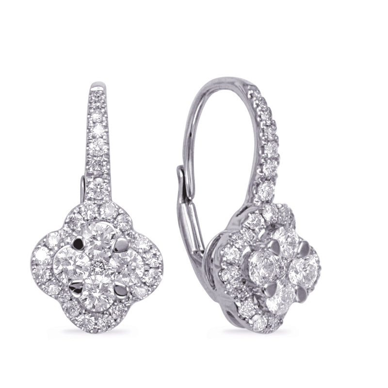 White Gold Diamond Earring - E8044WG