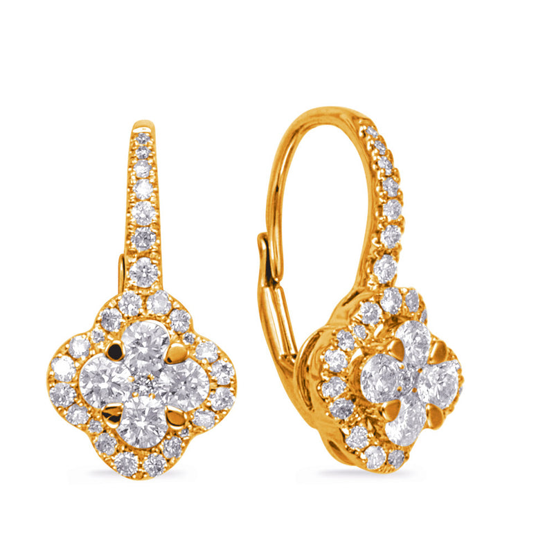 Yellow Gold Diamond Earring - E8044YG