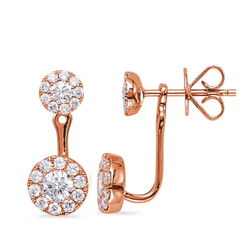 Rose Gold Diamond Earring Jacket - E8045RG