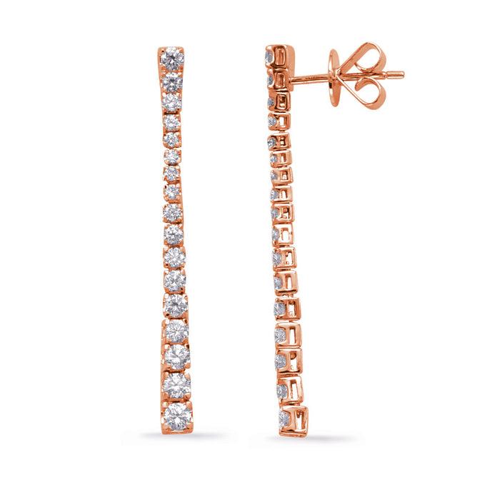 Rose Gold Diamond Earring - E8046RG