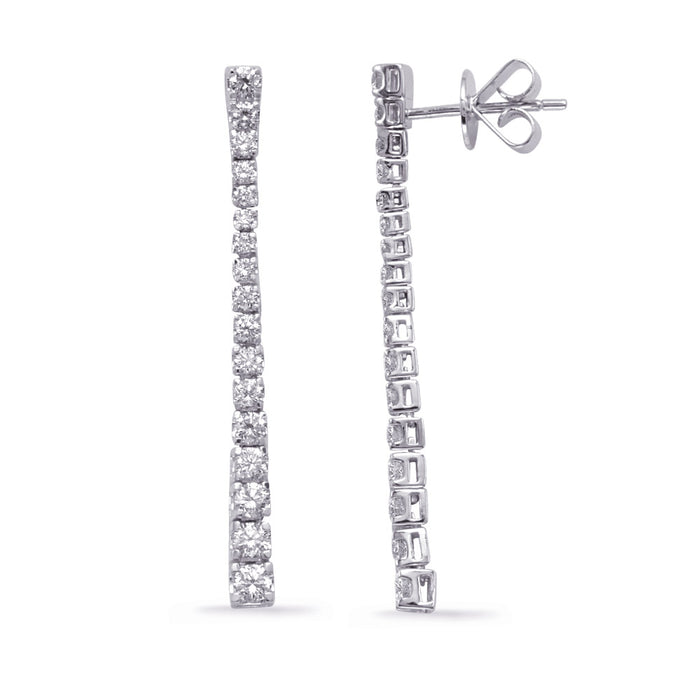 White Gold Diamond Earring - E8046WG