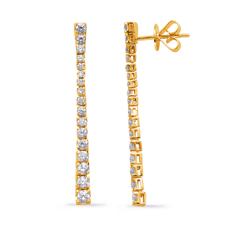 Yellow Gold Diamond Earring - E8046YG