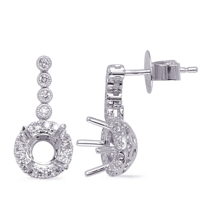 White Gold Diamond Earring - E8047-10WG