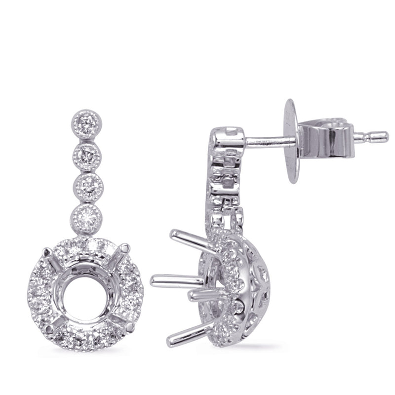 White Gold Diamond Earring - E8047-66WG