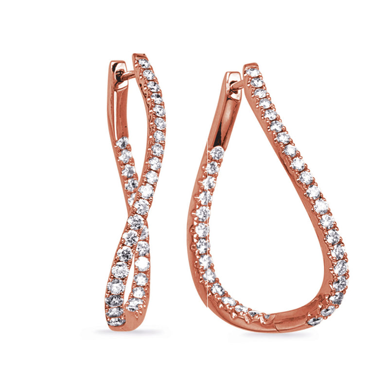 Rose Gold Diamond Earring - E8048RG