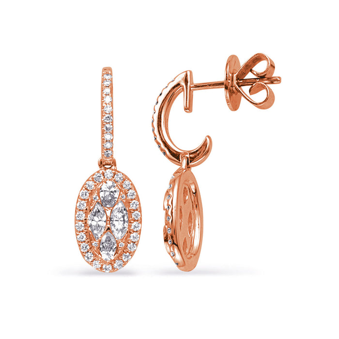 Rose Gold Diamond Earring - E8049RG