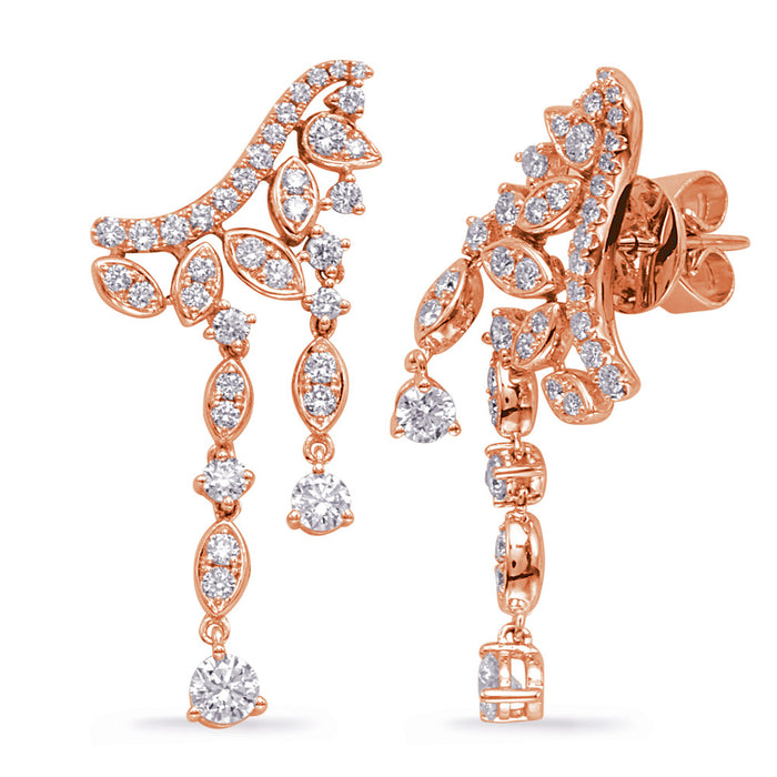 Rose Gold Diamond Earring - E8051RG