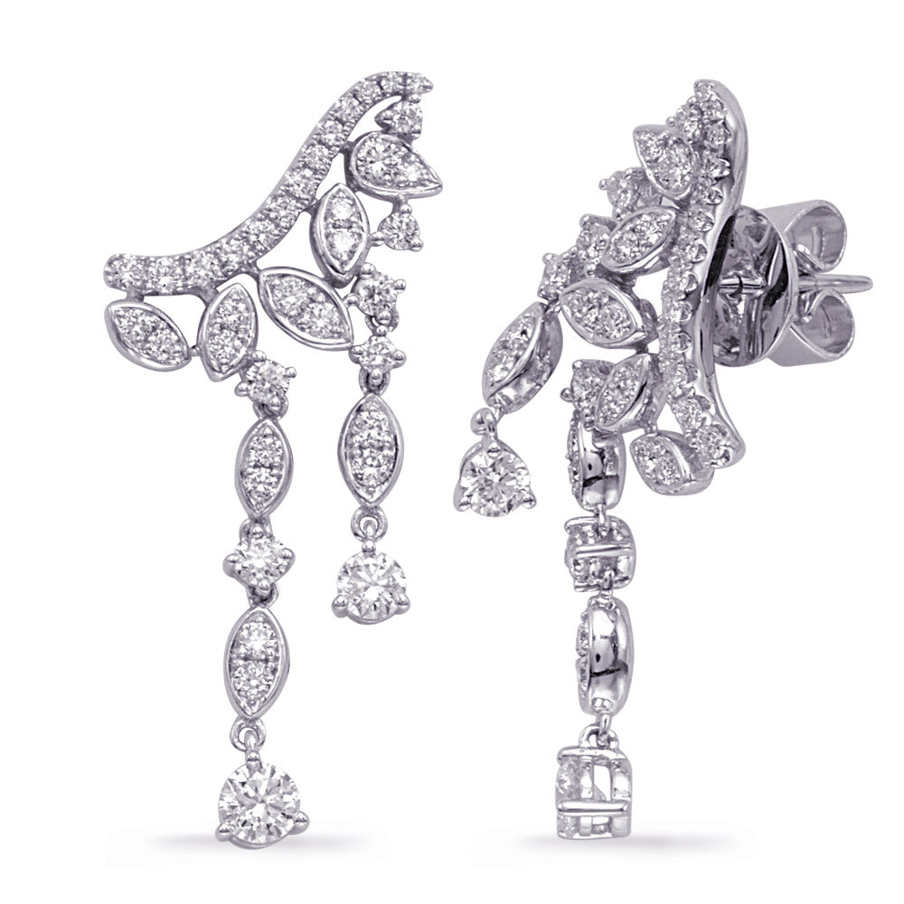 White Gold Diamond Earring - E8051WG