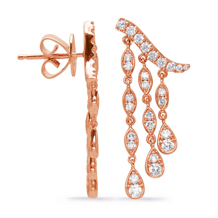 Rose Gold Diamond Earring - E8053RG