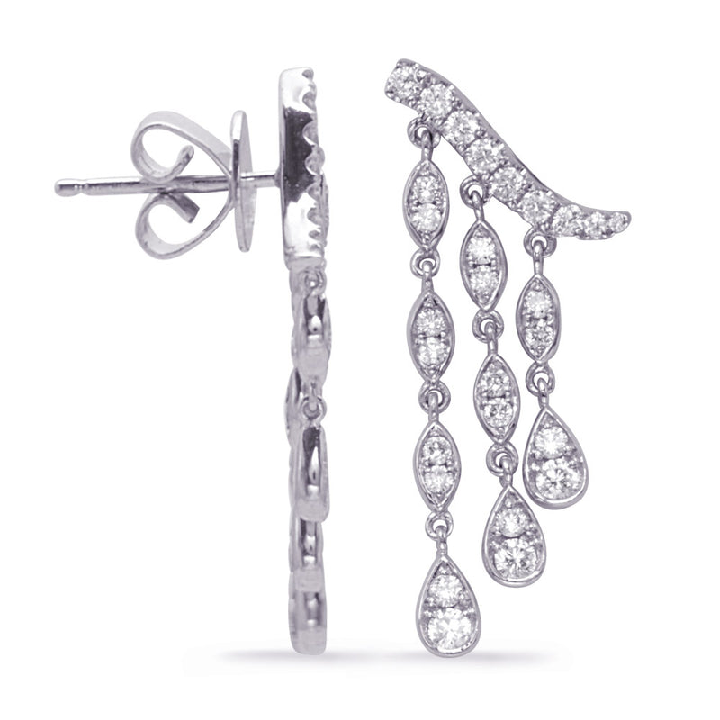 White Gold Diamond Earring - E8053WG