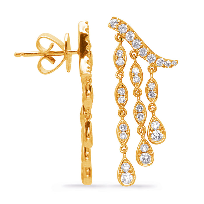 Yellow Gold Diamond Earring - E8053YG