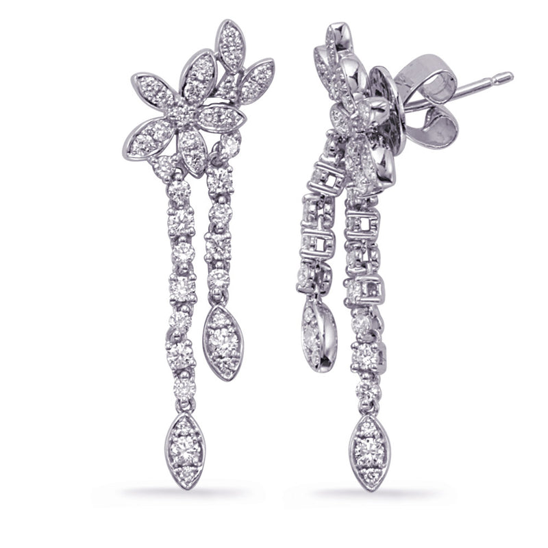 White Gold Diamond Earring - E8054WG