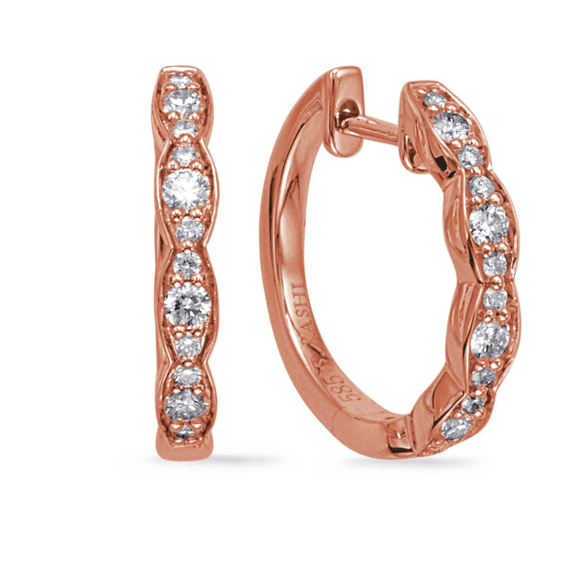 Rose Gold Diamond Earring - E8059RG