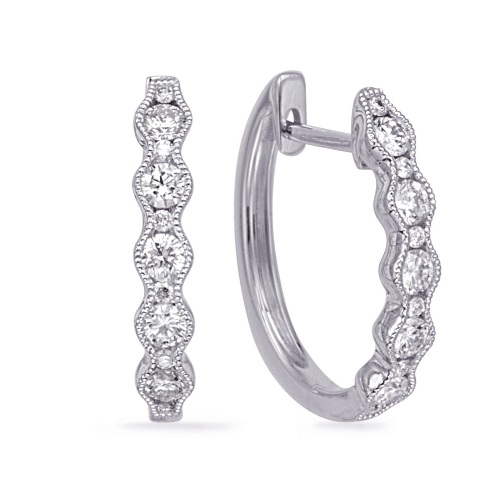 White Gold Diamond Earring - E8065WG