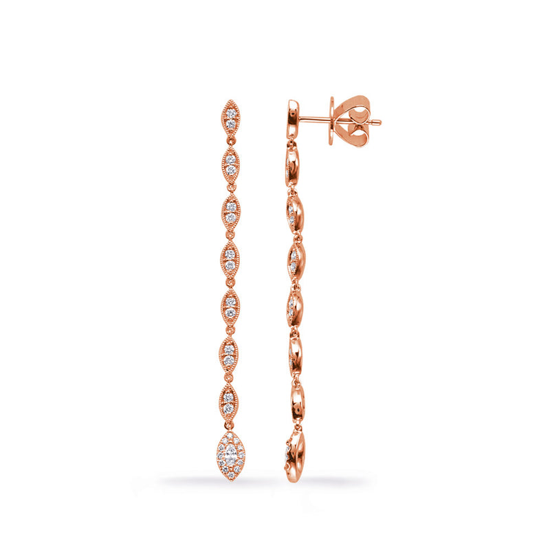 Rose Gold Diamond Earring - E8067RG