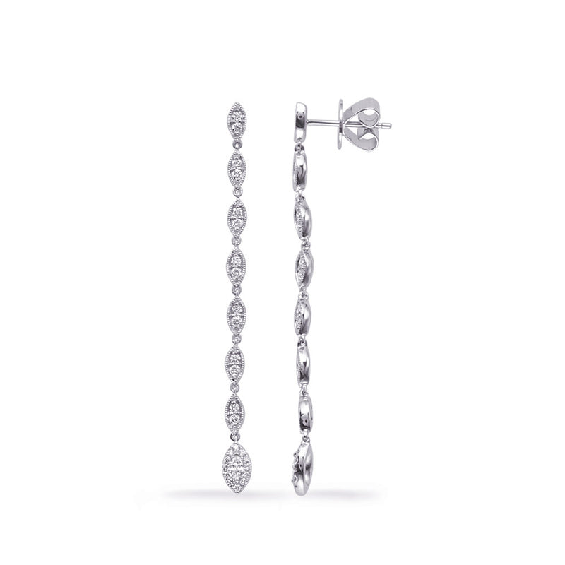 White Gold Diamond Earring - E8067WG