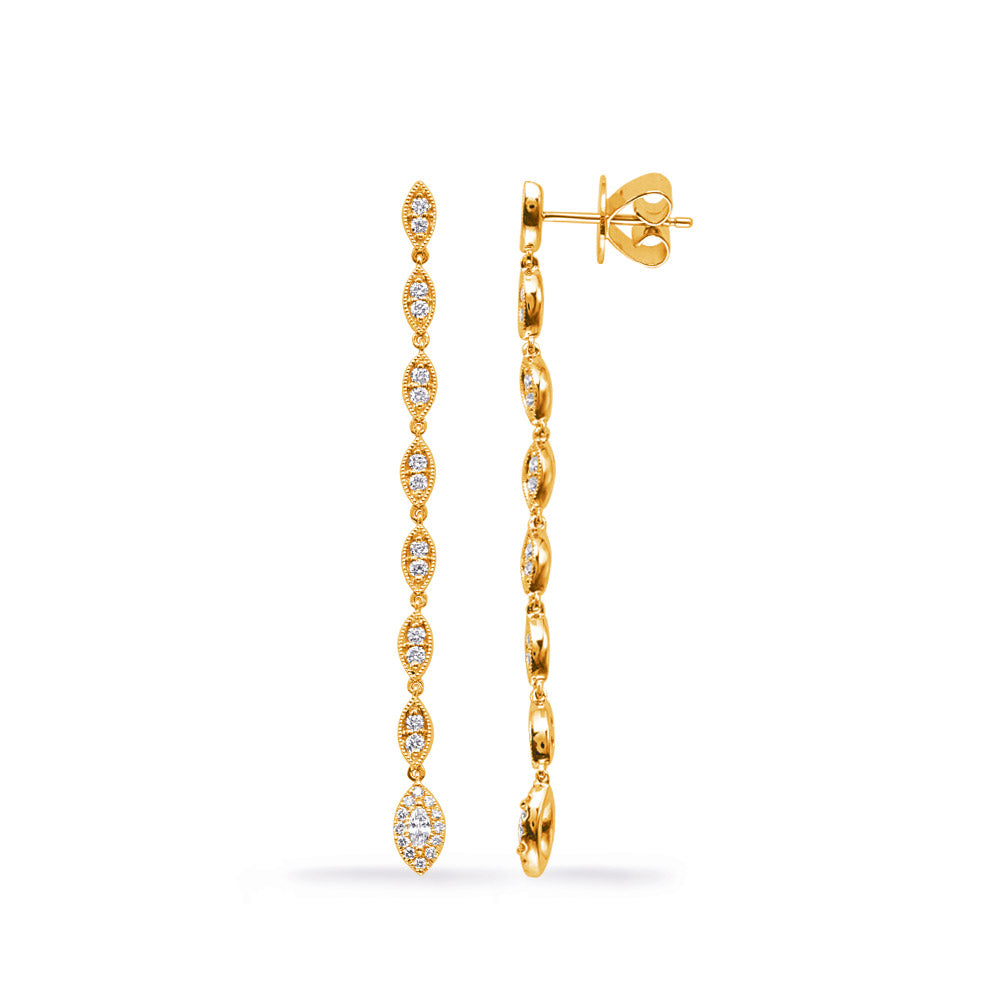 Yellow Gold Diamond Earring - E8067YG