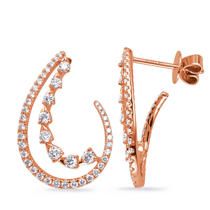 Rose Gold Diamond Earring - E8069RG