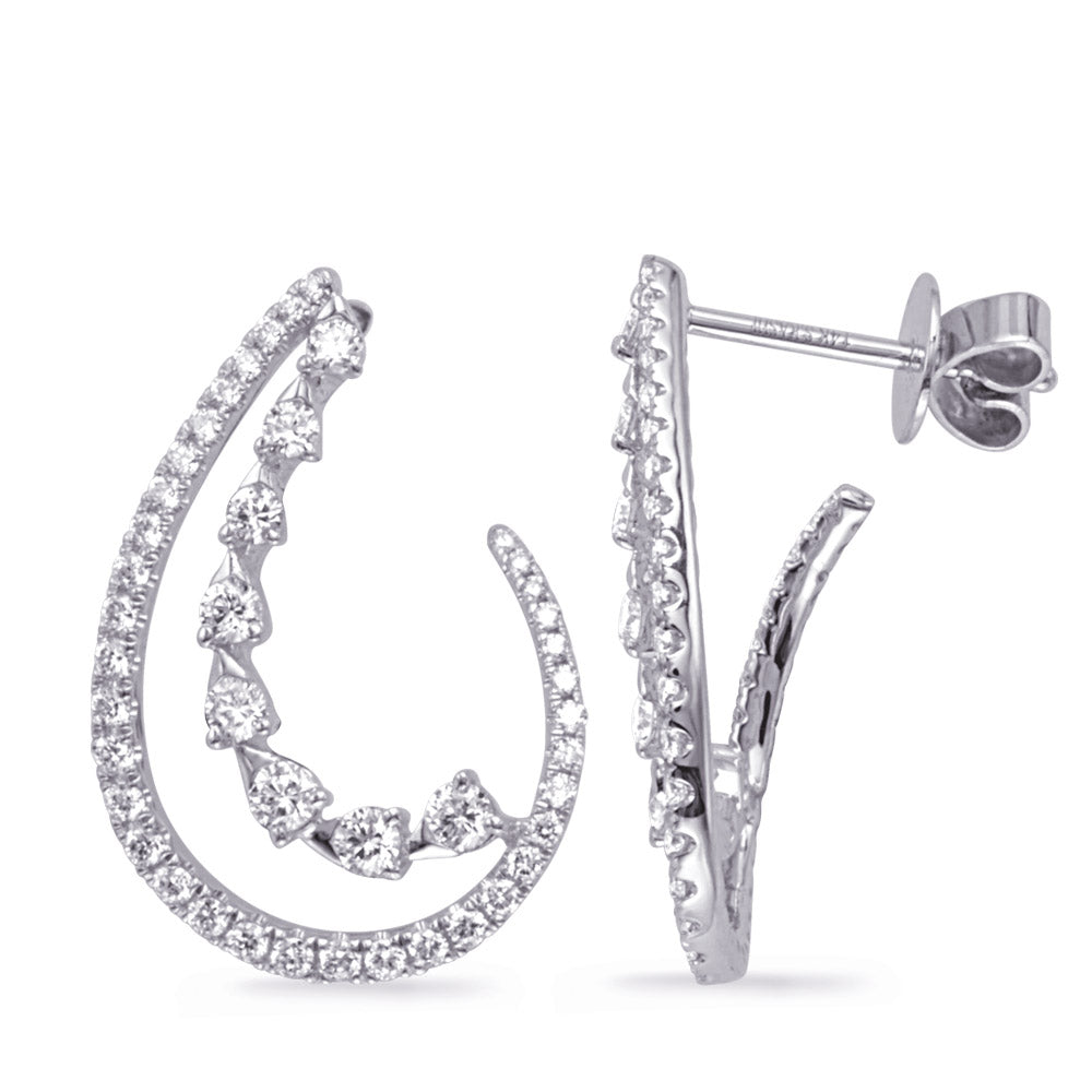 White Gold Diamond Earring - E8069WG